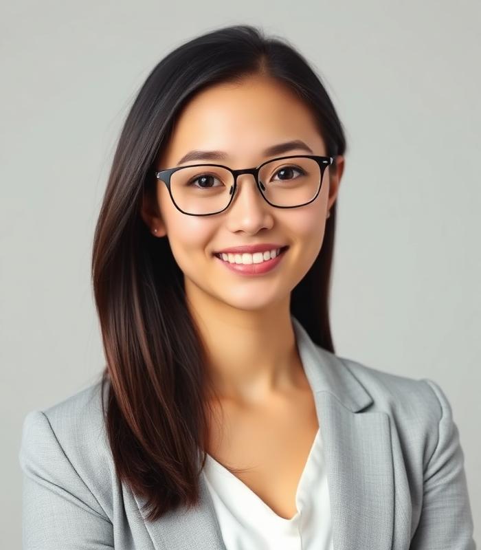 Consultant in a grey blazer